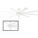 Wynd XL 72 inch Matte White Downrod Ceiling Fan in 3500K