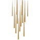 Cascade 13 Light 20 inch Aged Brass Multi-Light Pendant Ceiling Light