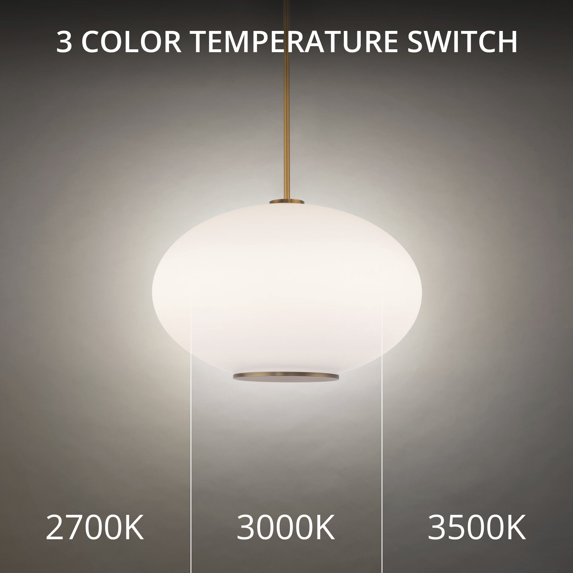 Illusion 1 Light 16 inch Aged Brass Pendant Ceiling Light in 3000K