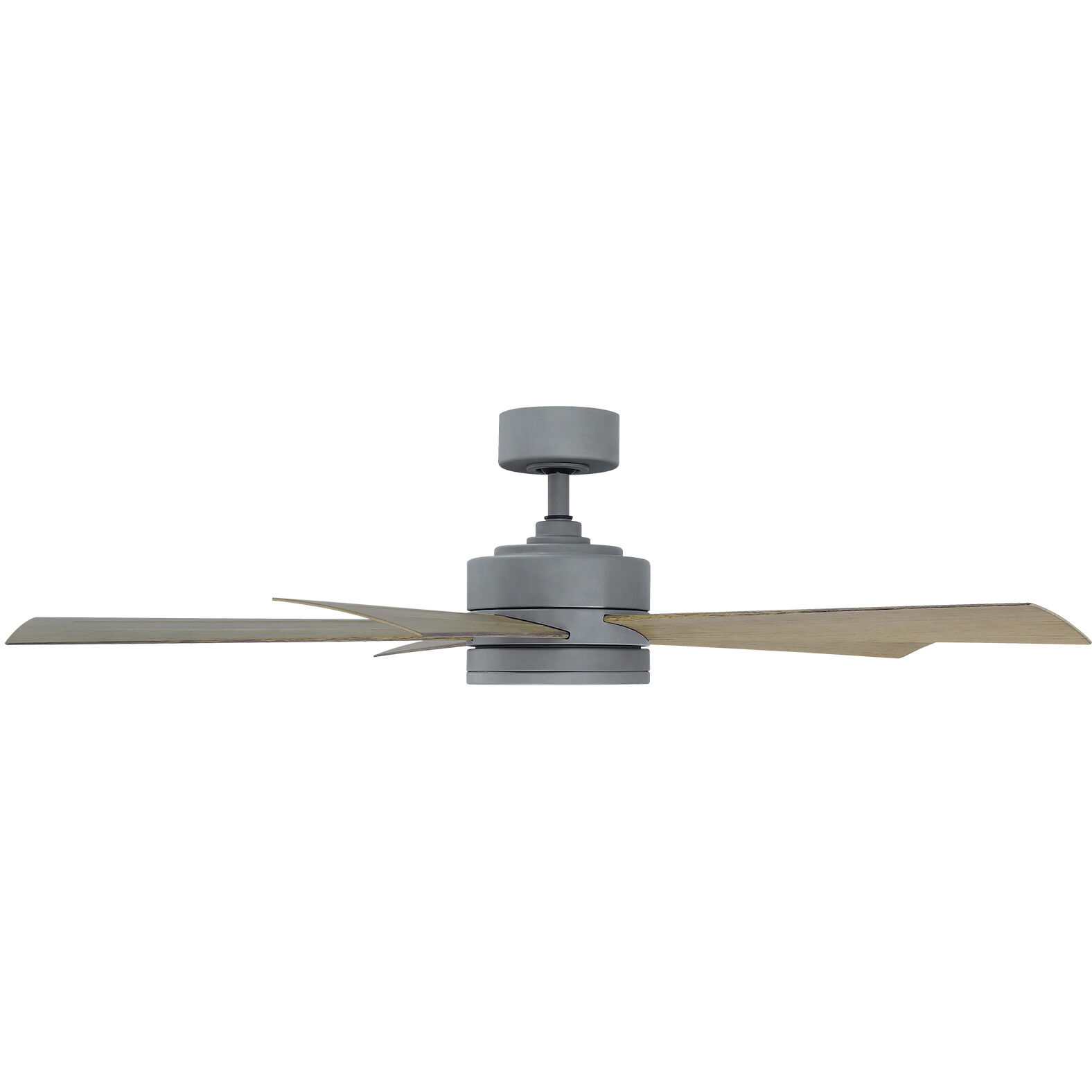 Wynd 52 inch Graphite Weathered Gray with Weathered Gray Blades Downrod Ceiling Fan in 3000K, Smart Ceiling Fan