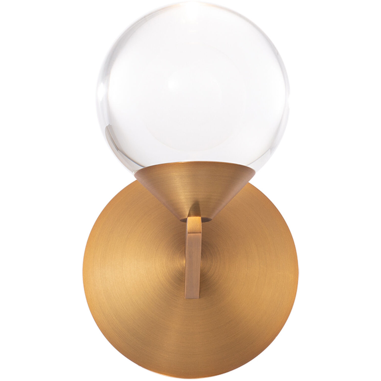 Double Bubble Wall Sconce Wall Light in 6in., Aged Brass