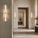 Conan LED 4 inch Beige Travertine and Aged Brass ADA Wall Sconce Wall Light