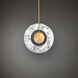 Cymbal LED 19 inch Aged Brass Pendant Ceiling Light