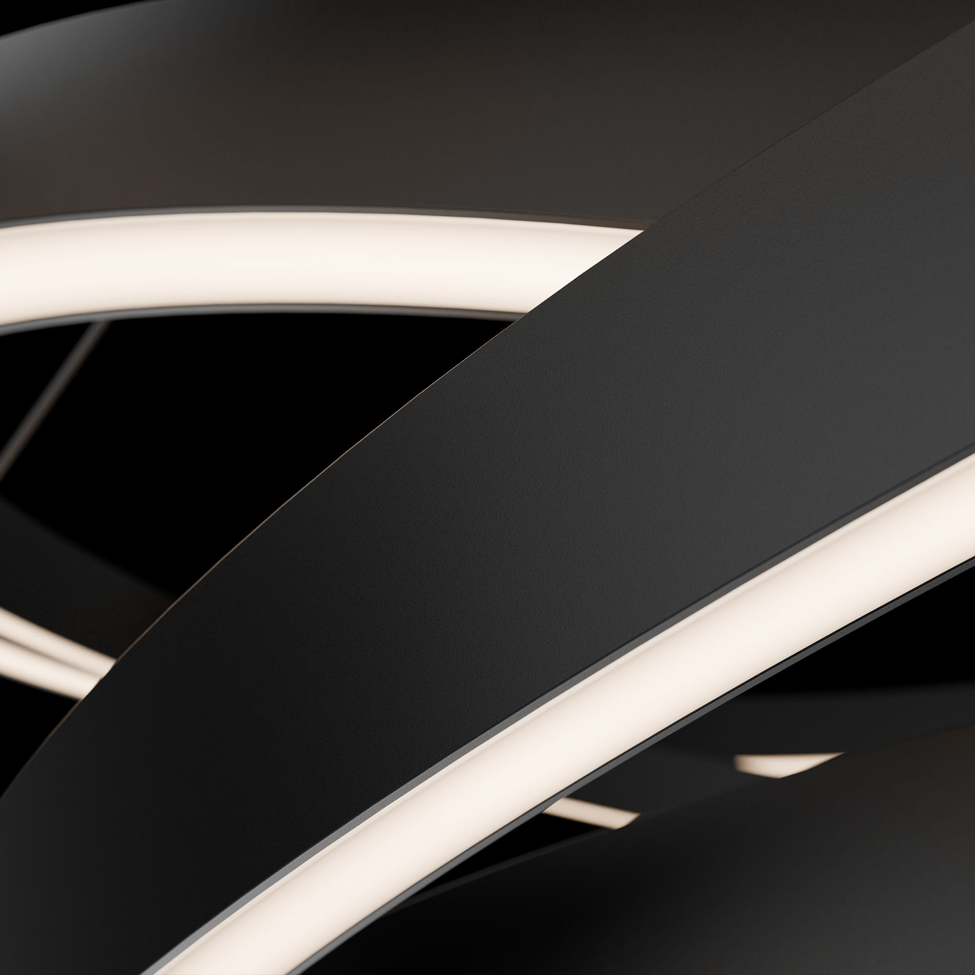 Storm Chaser LED 34.6 inch Black Indoor Hanging Lighting Ceiling Light in 3000K