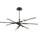 Stacked LED 48 inch Black Chandelier Ceiling Light