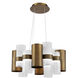 Harmony LED 34.5 inch Aged Brass Chandelier Ceiling Light in 35in.