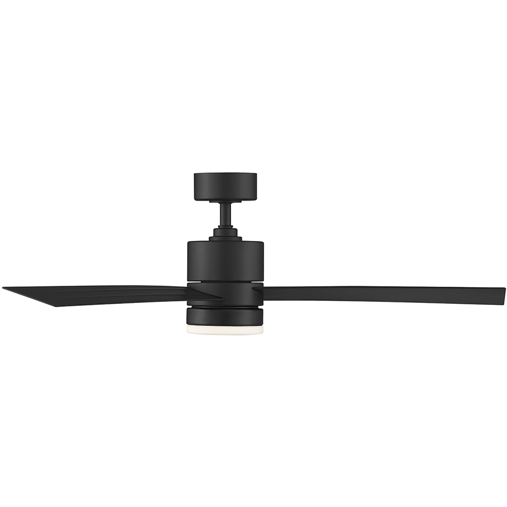 Axis 52 inch Matte Black Downrod Ceiling Fan in 3500K