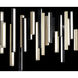 Chaos LED 12 inch Black and Aged Brass Multi-Light Pendant Ceiling Light