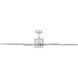 Renegade 66 inch Brushed Nickel Titanium with Titanium Blades Downrod Ceiling Fan in 3000K