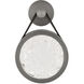 Clare LED 3.75 inch Black Leather and Antique Nickel ADA Wall Sconce Wall Light