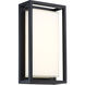 Framed LED 8 inch Black Outdoor Wall Light in 14in.