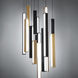 Chaos LED 23 inch Black and Aged Brass Multi-Light Pendant Ceiling Light in 15, 23in., Black Aged Brass/Black