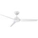 Roboto 52 inch Matte White Downrod Ceiling Fan, Smart Ceiling Fan
