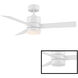 Axis 44 inch Matte White Downrod Ceiling Fan in 2700K