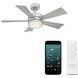 Wynd 42 inch Stainless Steel Downrod Ceiling Fan in 3500K