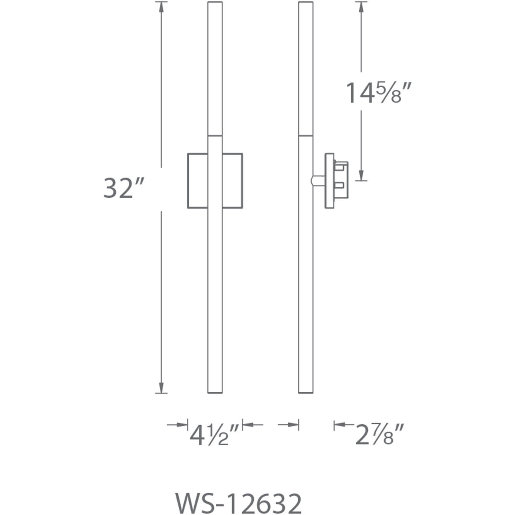 Magic Wall Sconce Wall Light in 32in., Black
