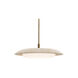 Saturno LED 19.75 inch Beige Travertine and Aged Brass Pendant Ceiling Light