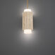 Caviar LED 7 inch Beige Travertine and Aged Brass Mini-Pendant Ceiling Light in 3000K