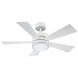 Wynd 42 inch Matte White Downrod Ceiling Fan in 3000K, Smart Ceiling Fan