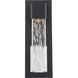 Mist LED 16 inch Black Outdoor Wall Light in 16in.