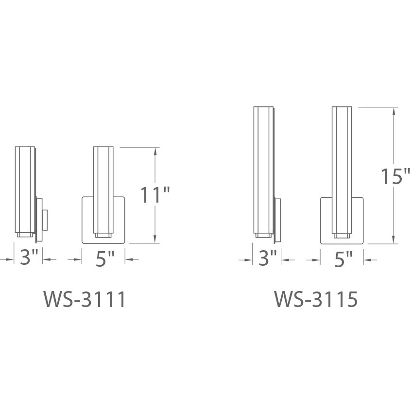 Vogue Wall Sconce Wall Light in 3000K, 11in., Bronze