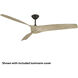 Zephyr 72 inch Bronze White Oak with White Oak Blades Ceiling Fan