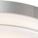 Pi LED 15 inch Stainless Steel Flush Mount Ceiling Light in 3500K, 15in.