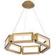Mies LED 26 inch Aged Brass Chandelier Ceiling Light in 29in.