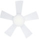Vox 38 inch Matte White Downrod Ceiling Fan in 3500K