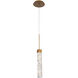 Minx LED 1.75 inch Aged Brass Pendant Ceiling Light in false