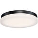 Circa LED 14 inch Black Flush Mount Ceiling Light in 3500K, 15in.