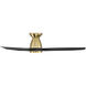 Skylark 54 inch Soft Brass and Matte Black with Matte Black Blades Flush Mount Ceiling Fan in Soft Brass Matte Black