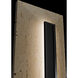 Bell Tower LED 20 inch Beige Travertine and Black Outdoor Wall Light