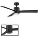 Axis 52 inch Matte Black Downrod Ceiling Fan in 3500K
