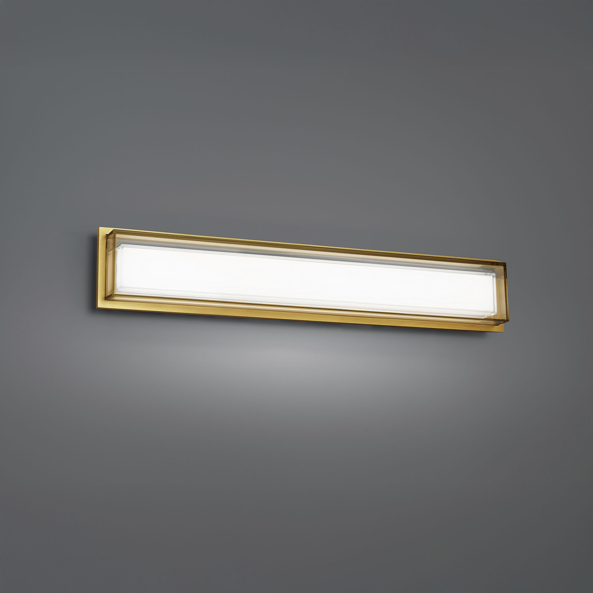 Ice Bar Indoor Wall Lighting in 3000K, Aged Brass