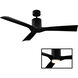 Aviator 54 inch Matte Black Downrod Ceiling Fan