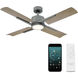 Cervantes 56 inch Graphite Weathered Gray with Weathered Gray Blades Downrod Ceiling Fan in 3000K, Smart Ceiling Fan