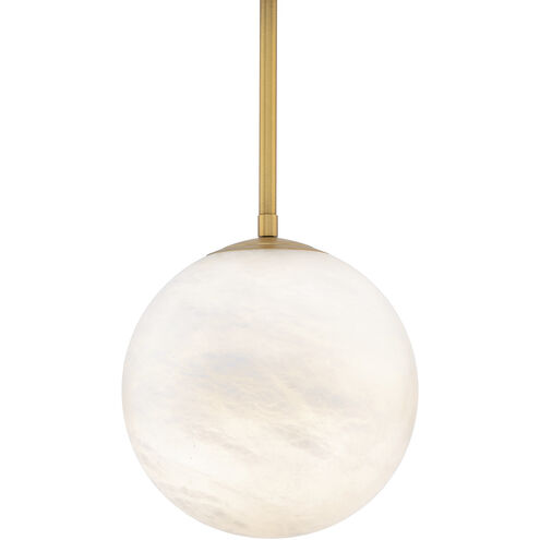 Pisces 1 Light 8 inch Aged Brass Mini Pendant Ceiling Light in 2700K