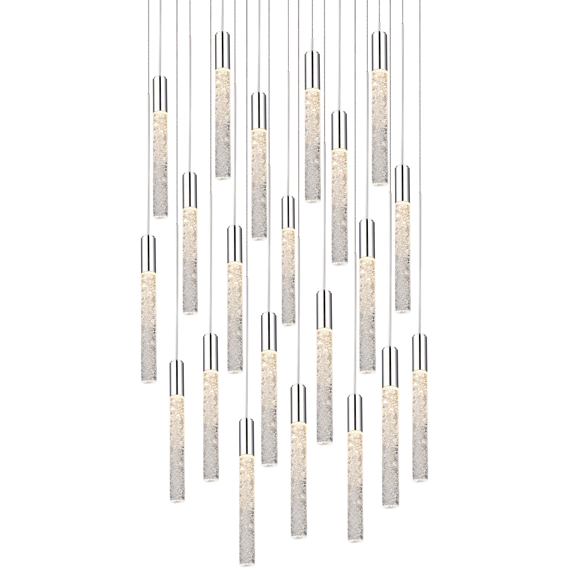 Magic LED 26 inch Polished Nickel Multi-Light Pendant Ceiling Light in 21, Round