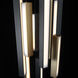 Chaos LED 17 inch Black and Aged Brass Multi-Light Pendant Ceiling Light in 9, 17in., Black Aged Brass/Black