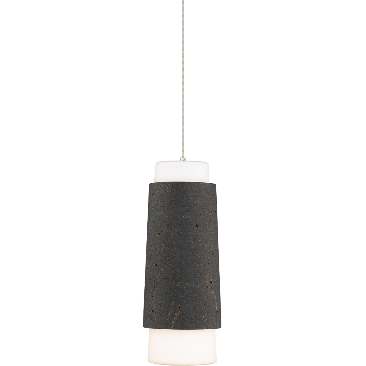 Chauncey LED 5.13 inch Bassalt Stone and Black Indoor Hanging Lighting Ceiling Light in 2700K