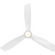 Zephyr 62 inch Matte White Downrod Ceiling Fan, Smart Ceiling Fan