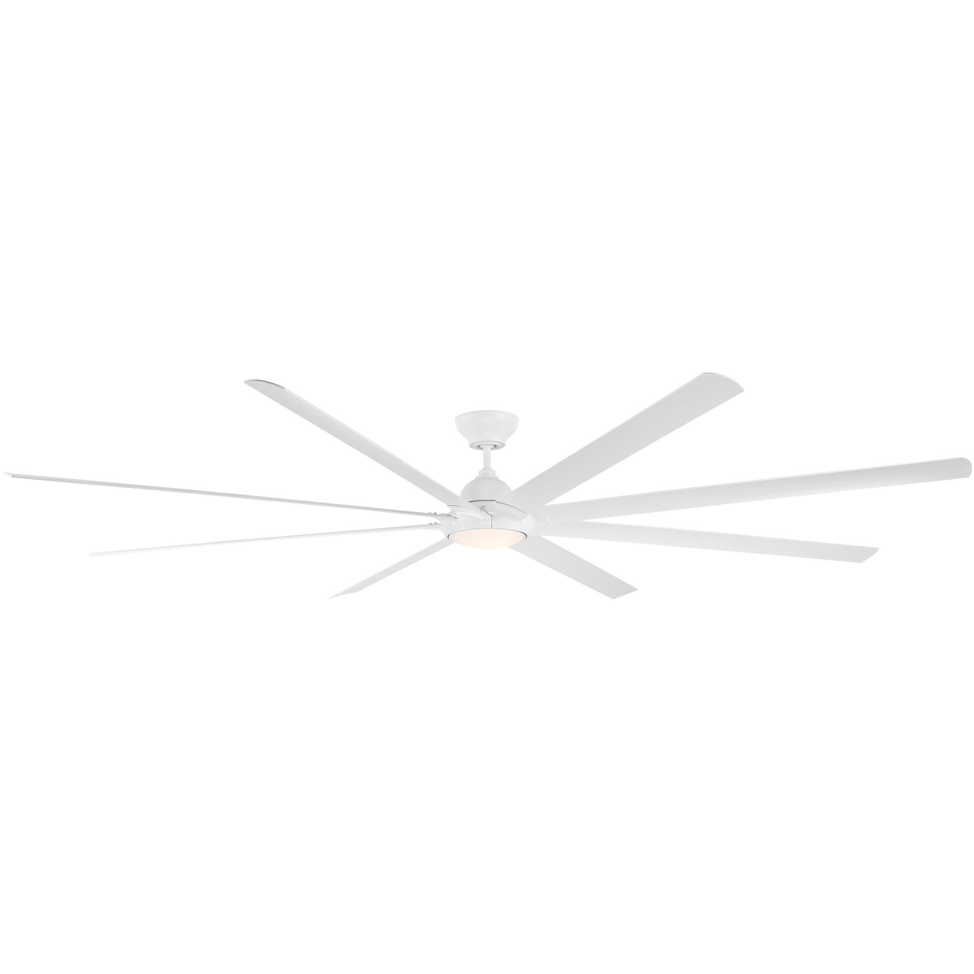 Hydra 120 inch Matte White Downrod Ceiling Fan in 2700K