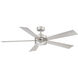 Wynd 60 inch Stainless Steel Downrod Ceiling Fan in 3000K, Smart Ceiling Fan