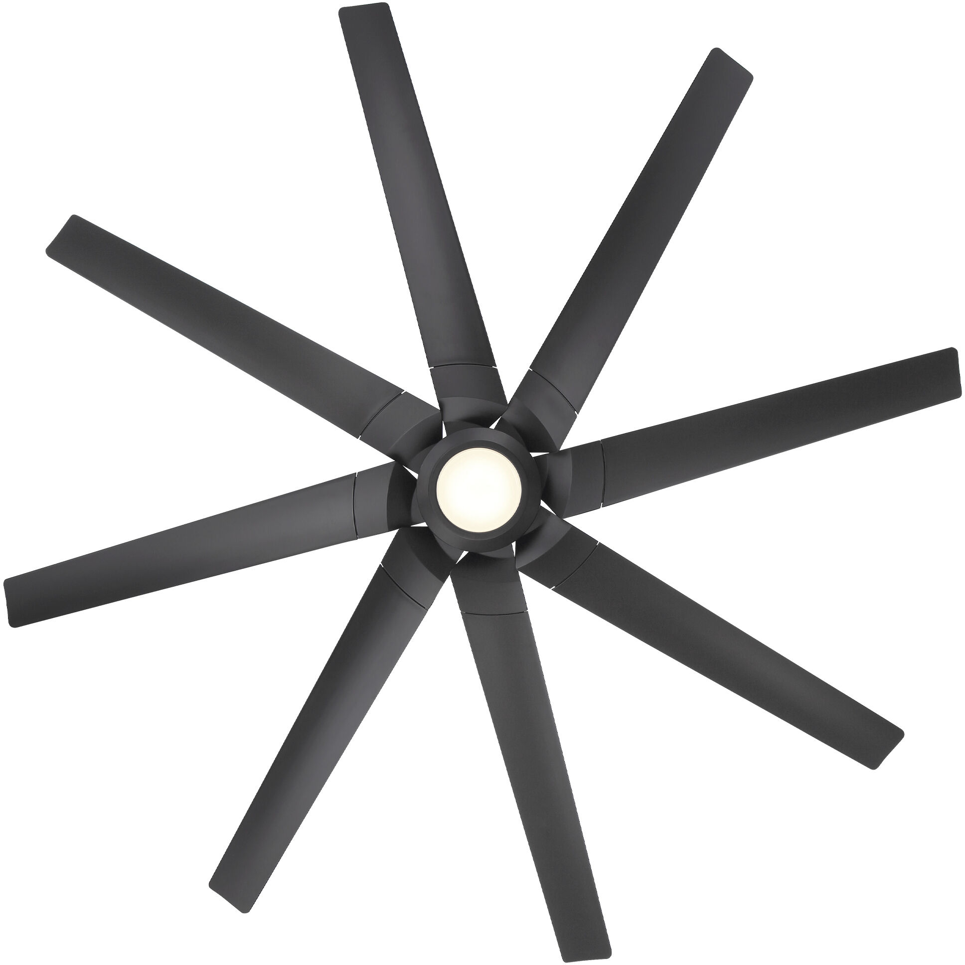 Roboto XL 70 inch Matte Black Downrod Ceiling Fan in 3500K