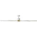 Aura 72 inch Soft Brass and Matte White with Matte White Blades Downrod Ceiling Fan in Soft Brass Matte White