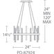 Harmonix LED 24 inch Black and Aged Brass Chandelier Ceiling Light in 24in.