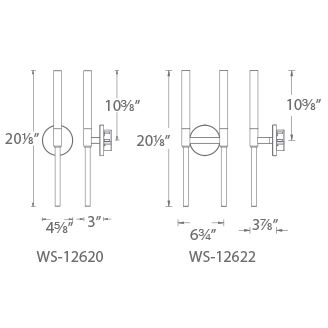 Magic Wall Sconce Wall Light in 20in., Black