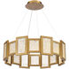 Fury LED 28.25 inch Aged Brass Chandelier Ceiling Light in 28in.