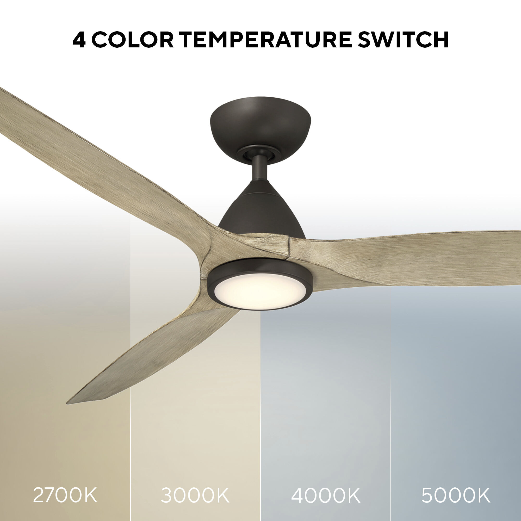 Skylark 62 inch Bronze White Oak with White Oak Blades Ceiling Fan